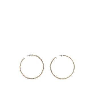 Brunello Cucinelli WomenS Gold Twisted Hoop Earrings, Size