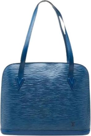 Louis Vuitton Pre-owned Epi Tote Bag - Dames - Vintage Shopper - Blauw - ONE Size - Leer - Vintage