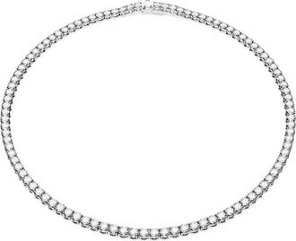 Swarovski Matrix Tennis Ketting - Dames - Kettingen - Grijs - ONE Size - Accessoires