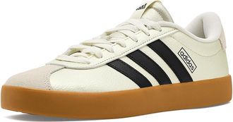 adidas VL Court 3.0 Womens Classic Shoes Ice Gold Metallic/Core Black/Off White : 10.5 B - Medium, Leather