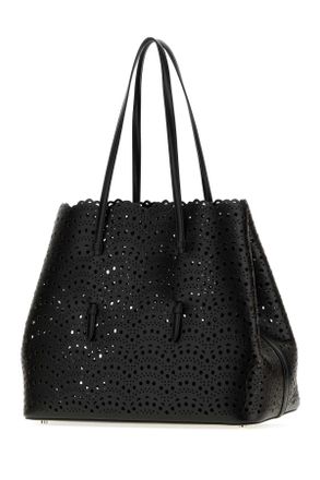 Alaia Womens Mina Shoulder Bag Black Calf