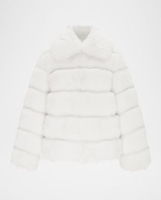 Theia Fox Faux Fur Jacket