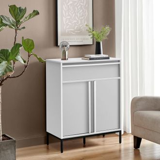 Furniturebox Svit Small Storage Sideboard in Off-White