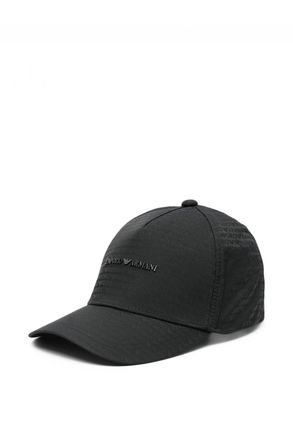 Emporio Armani BRANDED BASEBALL CAP Size: OS, colour: BLACK