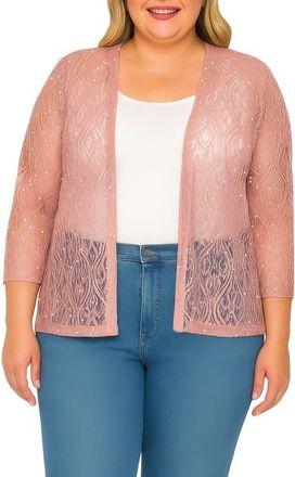Standards & Practices Lace & Sequin Jacket in Mauve at Nordstrom, Size 1 X