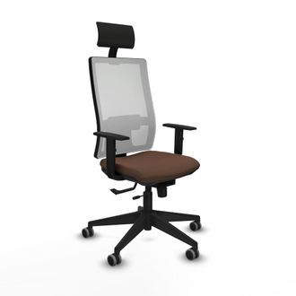 Piqueras y Crespo Silla De Oficina Con Cabecero Piqueras Y Crespo 1d066g1 Marr&oacute;n Oscuro