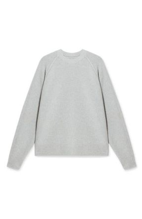 Fortela Harvard Wool Crewneck Sweater with Raglan Sleeve in Melange Grey at Nordstrom, Size Medium Eu