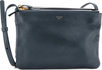 Celine Trio Leather Small crossbody bag - Groen