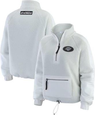 WEAR by Erin Andrews Womens WEAR by Erin Andrews Gray Los Angeles Kings Polar Fleece Quarter-Zip Jacket at Nordstrom, Size Xx-Large