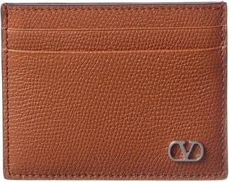 Valentino Vlogo Signature Leather Card Holder