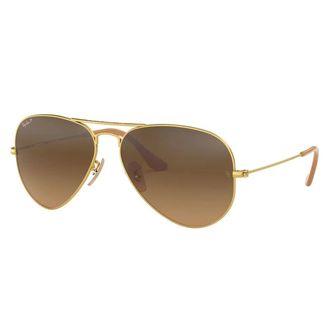 Ray-Ban Klassieke Aviator Gepolariseerde Zonnebril - unisex - Zonnebrillen - Geel - 55 MM - Accessoires