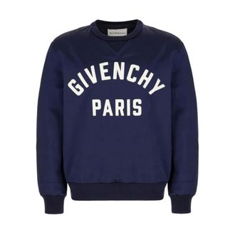 Givenchy Heren, Sweatshirts & Hoodies, Blauw, Maat: XL Satijn