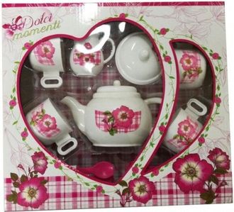 Trade Shop Trade Shop - Servizio Da The Teiera 4 Tazzine Piatti Cucchiaino Zuccheriera Gioco Bambine