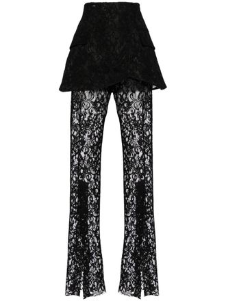 A.W.A.K.E. Broek met kant - Zwart