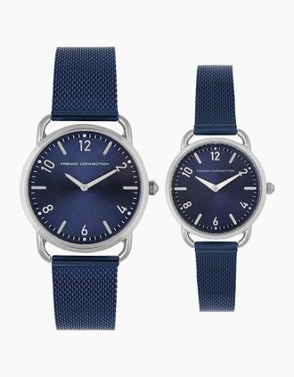 French Connection Mens Connection Analog Blue Dial Pair Watch - Size: ONE size
