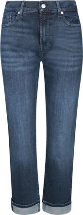 7 For All Mankind Relaxte Skinny Jeans - Dames - Regular Fit Jeans - Blauw - W27 - Katoen - Jeans