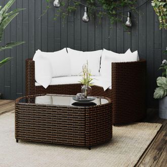 vidaXL Furniture Limited - Set Muebles De Jard&iacute;n 4 Piezas Y Cojines