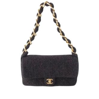 Chanel Pre-owned Quilted Tweed Shoulder Bag - Dames - Pre-owned - Zwart - Maat: ONE Size Tweed