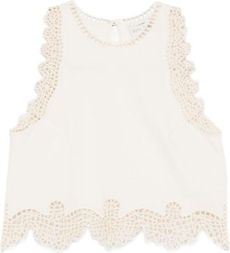 Forte_Forte besticktes Baumwolloberteil