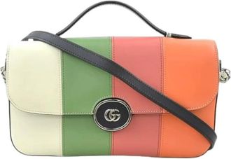 Gucci Pre-owned Satchel - Dames - Vintage Schoudertas - Veelkleurig - ONE Size - Leer - Vintage
