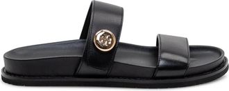 Tory Burch Romy Sport Slide - Dames - Sandalen - Zwart - 39 1/2 EU - Leer - Schoenen