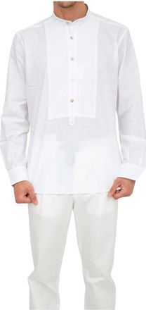 Eleventy Dandy Shirt Bianco - Heren - Sweatshirts - Wit - 3XL - Katoen - Hoodies & sweatvesten