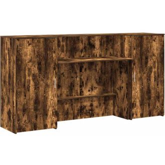 vidaXL Mostrador De Recepci&oacute;n Roble Ahumado 200x50x103,5 Cm Vidaxl