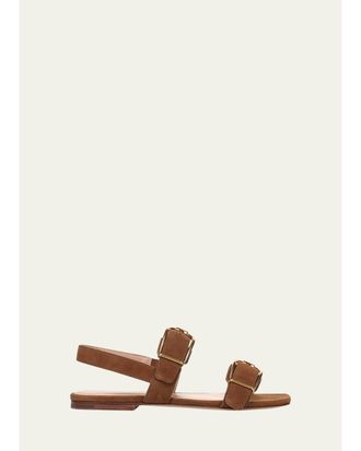 Veronica Beard Maglio Suede Flat Sandals