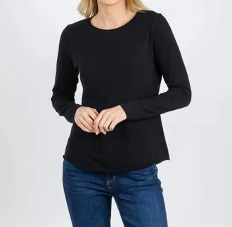 Elliott Lauren Lilly Long Sleeve Tee In Black