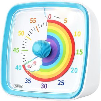 OEM Temporizador Visual Para Ni&ntilde;os Y Adultos, Temporizador De Cuenta Regresiva De 60 Minutos Con Funci&oacute;n De Flash Silencioso, Patr&oacute;n De Arco&iacute;ris, Temporiz