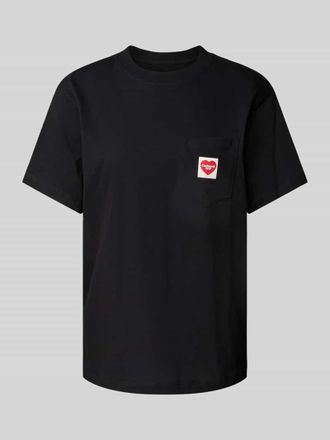 Carhartt Work in Progress T-Shirt aus reiner Bio-Baumwolle mit Label-Patch in Black, Gr&ouml;&szlig;e XS