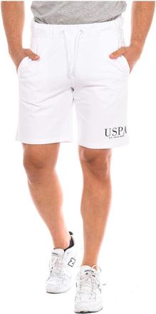 U.S.Polo Association Sportieve katoenen bermuda shorts - Heren - Korte Broeken - Wit - XL - Katoen - Korte Broeken