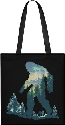 Generic Bigfoot Sasquatch In The Forests Tote Bag for Women Men Shoulder Bags Purses Pouch Handbags