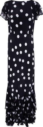 Rixo Ordinia Dress Mono Polka Dot Black