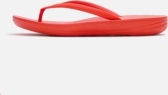 FitFlop Womens FitFlop Iqushion Womens Ergonomic Flip-Flops - Cherry Tomato D49 - Red - Size: 7