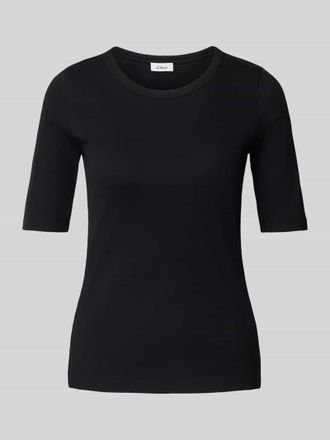 s.Oliver Red Label Slim Fit T-Shirt aus Baumwoll-Mix in Black, Gr&ouml;&szlig;e 46