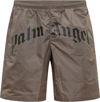 Palm Angels Brown Logo Swimwear