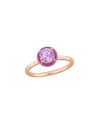 Rina Limor Silver 0.65 ct. tw. Amethyst Halo Ring