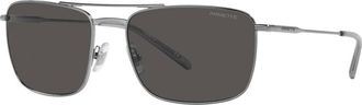 Arnette Ruthenium/Donkergrijze Zonnebril Boulevardier - Heren - Zonnebrillen - Grijs - 59 MM - Accessoires