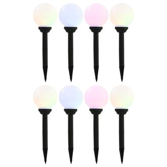 vidaXL Vidaxl - L&aacute;mparas Solares Esf&eacute;ricas De Exterior 8 Uds Led Rgb 15 Cm