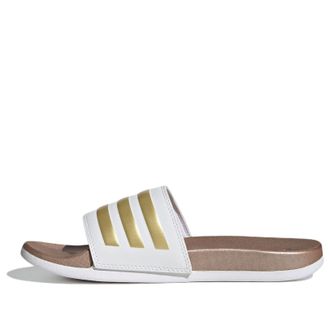 adidas (WMNS) adidas Adilette Comfort Slide White Matte Gold H03618