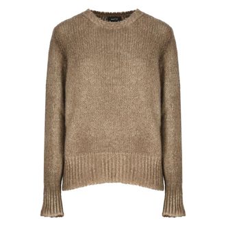 Avant Toi Truien & Vesten, Dames, Bruin, 2Xs, Kasjmier, Cashmere Crewneck Pullover