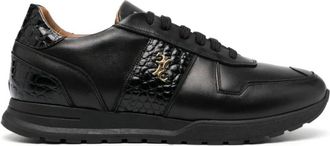 Billionaire Boys Club Zwarte Leren Casual Lo-Top Sneakers - Heren - Sneakers - Zwart - 45 EU - Leer - Schoenen