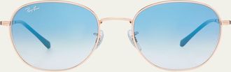 Ray-Ban Gradient Metal Round Sunglasses, 55MM