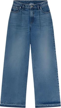 Halfboy Wijde Pijp Lichtblauwe Denim Jeans - Dames - Loose Fit Jeans - Blauw - W28 - Denim - Jeans