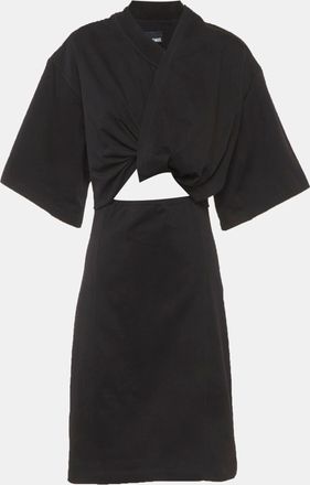 Jacquemus Black Cotton Twisted The Bahia T-Shirt Dress