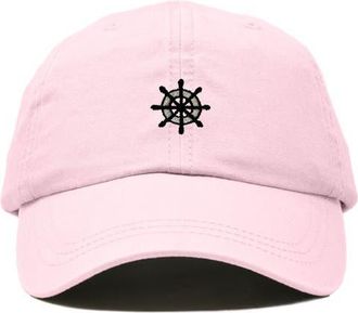 Dalix Ship Wheel Dad Hat in Washed Pink at Nordstrom