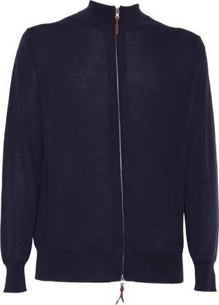 Ballantyne Zip Vest - Heren - Vesten - Blauw - XL - Wol - Truien & Vesten