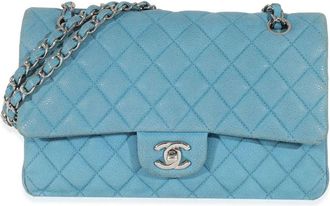 Chanel medium Double Flap shoulder bag - unisex - Nubuck Leather - One Size - Blue