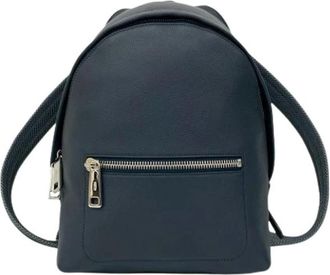 Fendi Pre-owned Backpacks, female, Blue, Size: ONE SIZE Pre-owned Leather Backpack